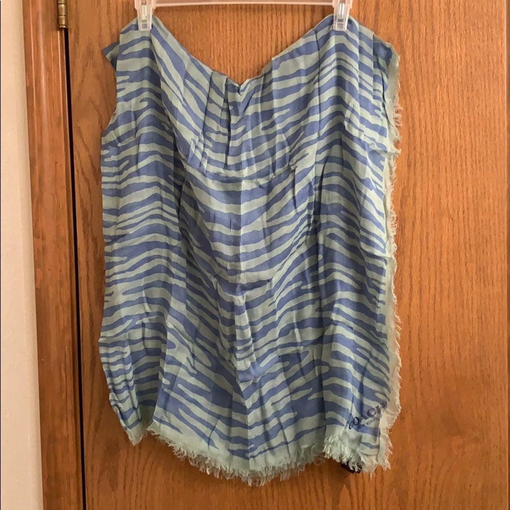 Large frayed edge Coach scarf